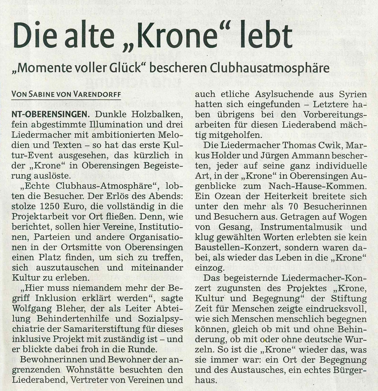 Glücksmoment-Konzert