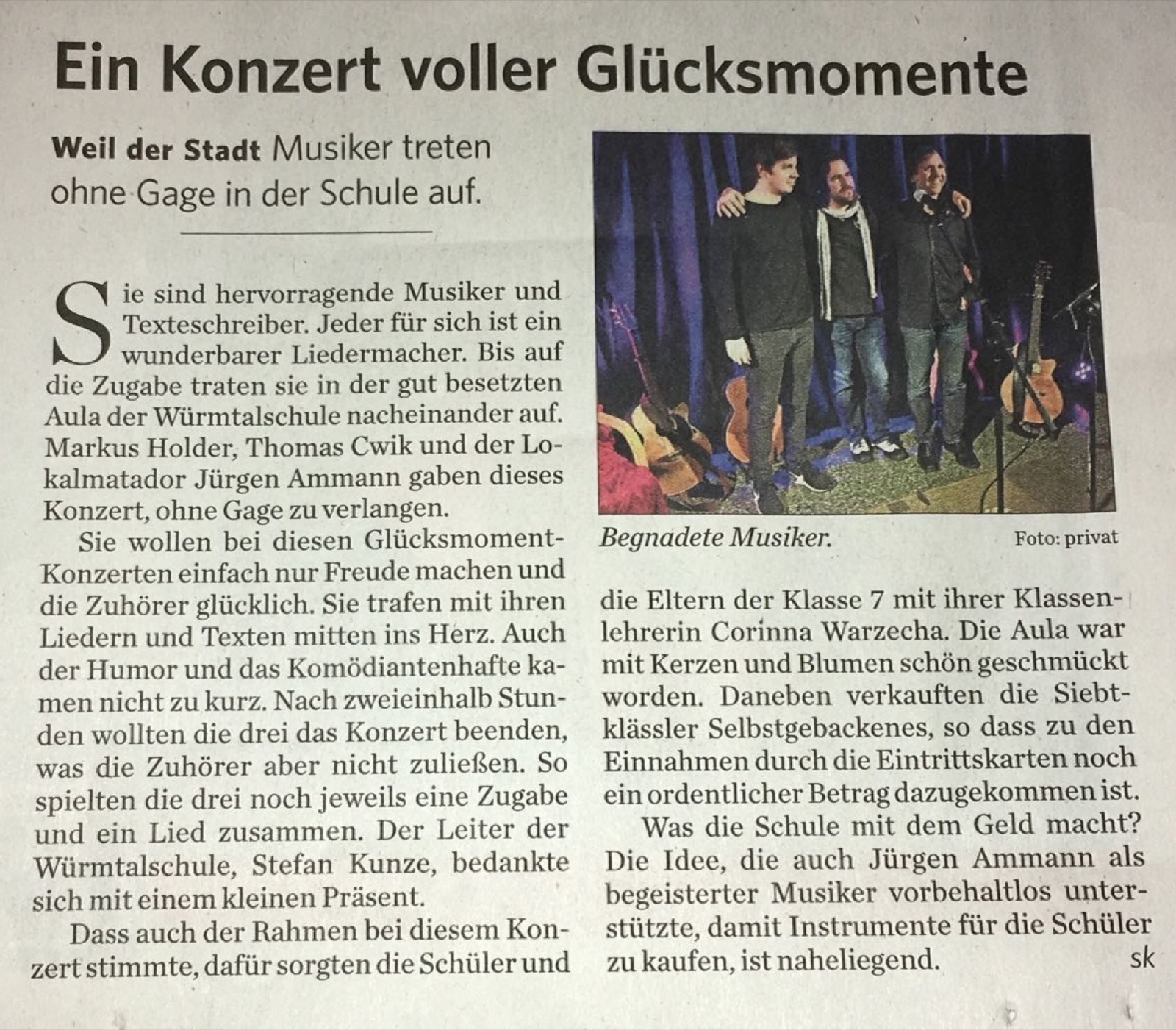 Glücksmoment-Konzert